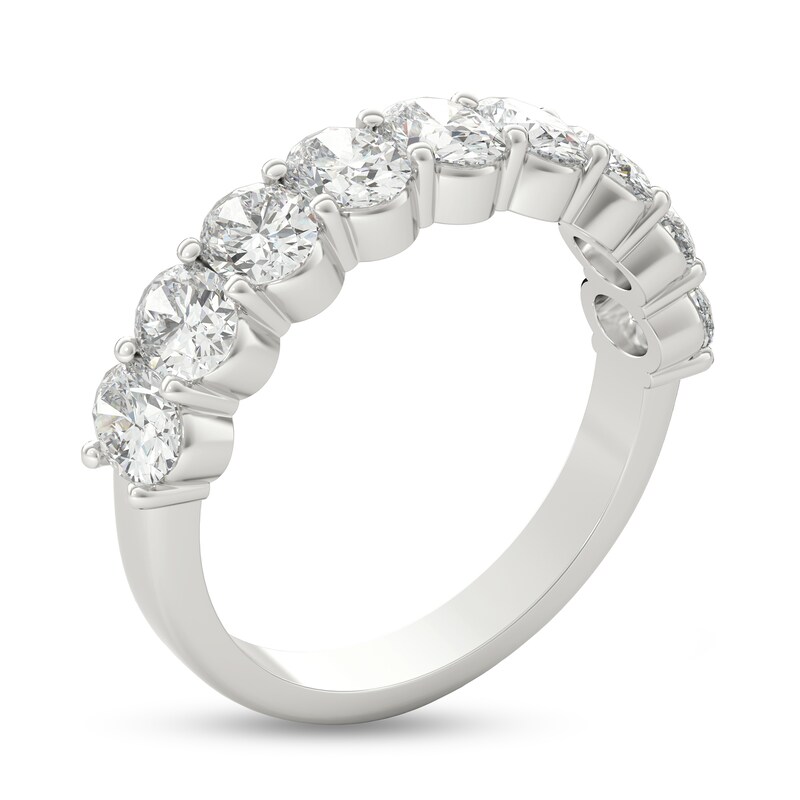Main Image 2 of 2 CT. T.W. Oval Diamond Nine Stone Anniversary Band in Platinum (I/VS2)