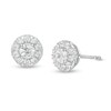 Thumbnail Image 1 of 1/2 CT. T.W. Diamond Frame Stud Earrings in 10K White Gold