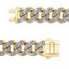 Thumbnail Image 2 of Men's 4-1/6 CT. T.W. Diamond Curb Chain Necklace in Hollow 10K Gold - 24"