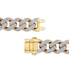 Thumbnail Image 3 of 1-3/8 CT. T.W. Diamond Curb Chain Bracelet in Hollow 10K Gold - 8.5"