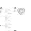 Thumbnail Image 3 of 1/2 CT. T.W. Diamond Heart Frame Stud Earrings in 10K White Gold