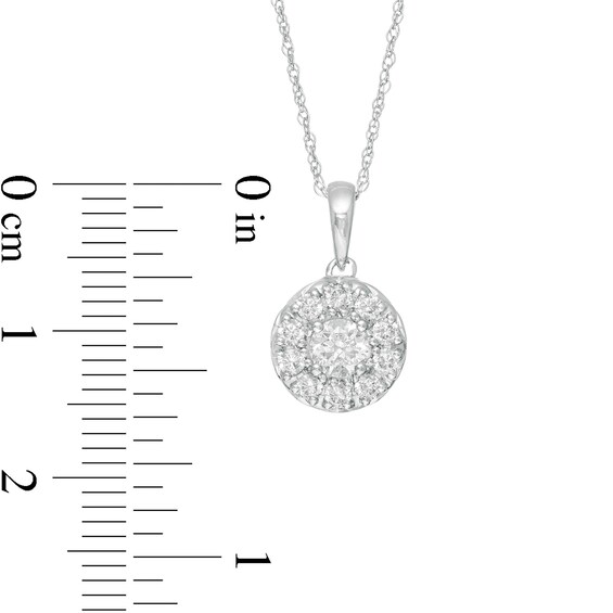 1/2 CT. T.w. Diamond Frame Pendant in 10K White Gold