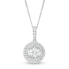 Thumbnail Image 1 of 1/2 CT. T.W. Diamond Double Frame Pendant in 10K White Gold
