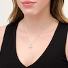 Thumbnail Image 2 of 1/2 CT. T.W. Diamond Double Cushion Frame Pendant in 10K White Gold