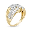 Thumbnail Image 2 of 1 CT. T.W. Diamond Multi-Row Bypass Ring in 10K Gold