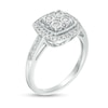 Thumbnail Image 3 of 1/4 CT. T.W. Composite Diamond Cushion Frame Vintage-Style Ring in Sterling Silver