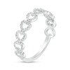 Thumbnail Image 3 of 1/6 CT. T.W. Diamond Sideways Heart Ring in 10K White Gold