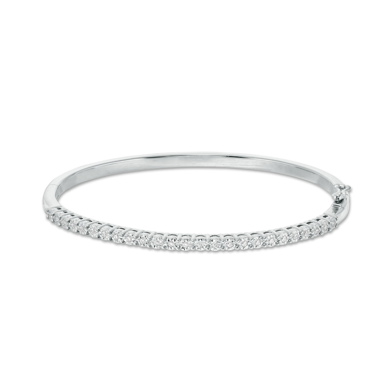 Main Image 1 of 1/4 CT. T.W. Diamond Bangle in Sterling Silver