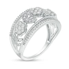 Thumbnail Image 3 of 1/2 CT. T.W. Diamond Vintage-Style Floral Ring in 10K White Gold
