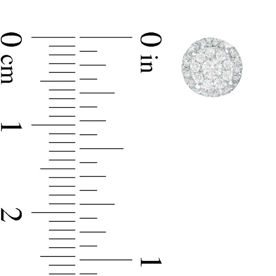 1/2 CT. T.w. Composite Diamond Stud Earrings in 10K White Gold