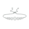 Thumbnail Image 3 of 1 CT. T.W. Diamond Graduated Bolo Bracelet in 10K White Gold - 9.2"