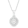 Thumbnail Image 0 of 1/4 CT. T.W. Diamond Double Frame Pendant in 10K White Gold