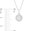 Thumbnail Image 2 of 1/4 CT. T.W. Diamond Double Frame Pendant in 10K White Gold