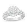 Thumbnail Image 1 of 1 CT. T.W. Baguette and Round Diamond Frame Ring in 10K White Gold