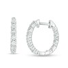 Thumbnail Image 0 of 1/10 CT. T.W. Diamond Inside-Out Hoop Earrings in Sterling Silver