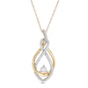 Thumbnail Image 1 of 1/4 CT. T.W. Diamond Twist Flame Pendant in 10K Gold