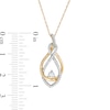 Thumbnail Image 3 of 1/4 CT. T.W. Diamond Twist Flame Pendant in 10K Gold