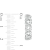 Thumbnail Image 3 of 1/10 CT. T.W. Diamond Alternating Heart Hoop Earrings in Sterling Silver