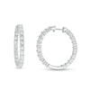 Thumbnail Image 0 of 1/2 CT. T.W. Diamond Inside-Out Hoop Earrings in Sterling Silver