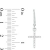 Thumbnail Image 3 of 1/5 CT. T.W. Diamond Cross Drop Earrings in Sterling Silver