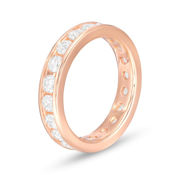 2 CT. T.w. Diamond Channel-Set Eternity Wedding Band in 14K Rose Gold