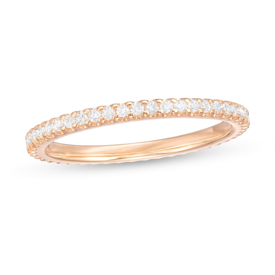 1/3 CT. T.w. Diamond Eternity Wedding Band in 14K Rose Gold