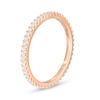 Thumbnail Image 3 of 1/3 CT. T.W. Diamond Eternity Wedding Band in 14K Rose Gold