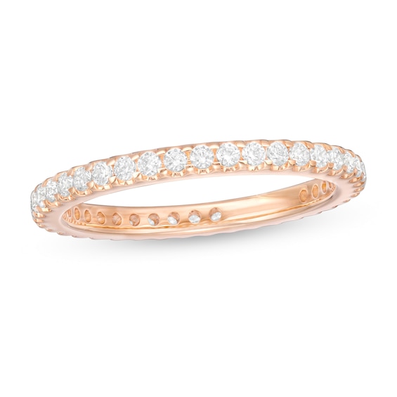 1/2 CT. T.w. Diamond Eternity Wedding Band in 14K Rose Gold