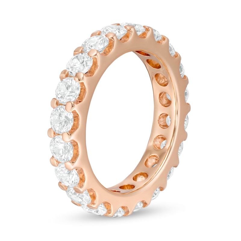 Main Image 3 of 3 CT. T.W. Diamond Comfort-Fit Eternity Band in 14K Rose Gold