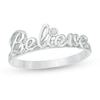 Thumbnail Image 0 of Diamond Accent "Believe" Ring in Sterling Silver