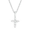 Thumbnail Image 0 of 1/6 CT. T.W. Diamond Cross Pendant in 14K White Gold