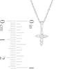 Thumbnail Image 3 of 1/6 CT. T.W. Diamond Cross Pendant in 14K White Gold
