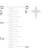 Thumbnail Image 3 of 1/5 CT. T.W. Diamond Cross Stud Earrings in 14K White Gold