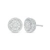 Thumbnail Image 1 of 1/2 CT. T.W. Diamond Double Frame Stud Earrings in 10K White Gold