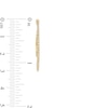 Thumbnail Image 3 of 1/2 CT. T.W. Diamond Crescent Moon Hoop Earrings in 10K Gold