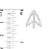 Thumbnail Image 3 of 1/2 CT. T.W. Diamond Triple Row Split Hoop Earrings in Sterling Silver