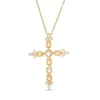Thumbnail Image 0 of 1/8 CT. T.W. Diamond Cross Vintage-Style Pendant in 10K Gold
