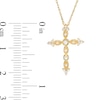 Thumbnail Image 2 of 1/8 CT. T.W. Diamond Cross Vintage-Style Pendant in 10K Gold