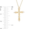 Thumbnail Image 3 of 1/8 CT. T.W. Diamond Cross Vintage-Style Pendant in 10K Gold