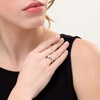 Thumbnail Image 2 of Cherished Promise Collection™ 1/4 CT. T.W. Diamond Oval Starburst Split Shank Promise Ring in 10K Two-Tone Gold