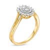 Thumbnail Image 3 of Cherished Promise Collection™ 1/4 CT. T.W. Diamond Oval Starburst Split Shank Promise Ring in 10K Two-Tone Gold