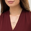 Thumbnail Image 2 of 1/10 CT. T.W. Diamond Heart Outline Pendant in Sterling Silver