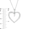 Thumbnail Image 2 of 1/10 CT. T.W. Diamond Heart Outline Pendant in Sterling Silver