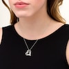 Thumbnail Image 2 of 1/2 CT. T.W. Diamond Tilted Double Heart Pendant in 10K White Gold