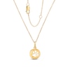 Thumbnail Image 1 of Diamond Accent "Best Friend" Cutout Dog Paw Disc Pendant in 10K Gold