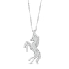 Thumbnail Image 1 of 1/8 CT. T.W. Diamond Prancing Unicorn Pendant in Sterling Silver