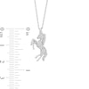 Thumbnail Image 3 of 1/8 CT. T.W. Diamond Prancing Unicorn Pendant in Sterling Silver