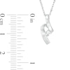 Thumbnail Image 3 of 1/20 CT. Diamond Solitaire Ribbon Pendant in 14K White Gold