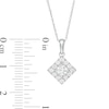 Thumbnail Image 3 of 1/2 CT. T.W. Diamond Tilted Square Frame Pendant in 10K White Gold