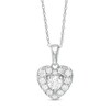 Thumbnail Image 1 of 1/2 CT. T.W. Diamond Heart Frame Pendant in 10K White Gold